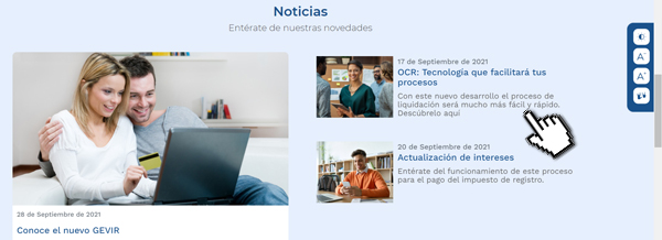 Sección de noticias Sección de noticias